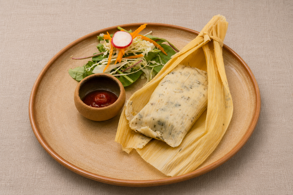 Vegan Oaxacan tamales for catering, Café de Olla San Francisco